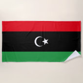 libysche Flagge Strandtuch (Vorderseite)