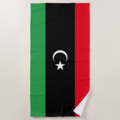 libysche Flagge Strandtuch (Vorderseite)