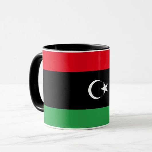 libysche Flagge Tasse (Vorderseite Links)