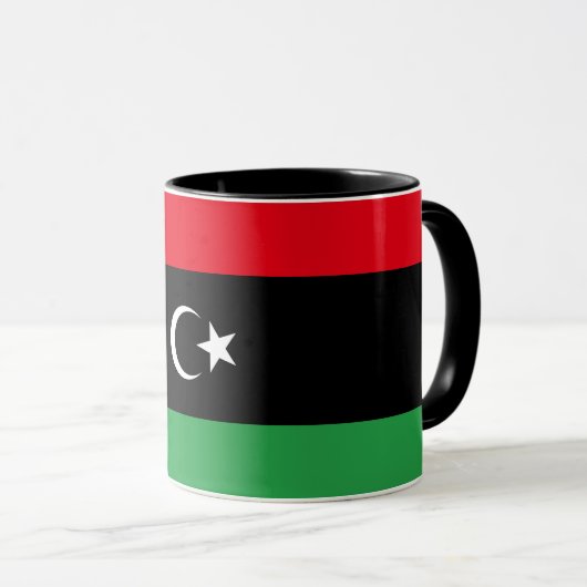 libysche Flagge Tasse (VorderseiteRechts)