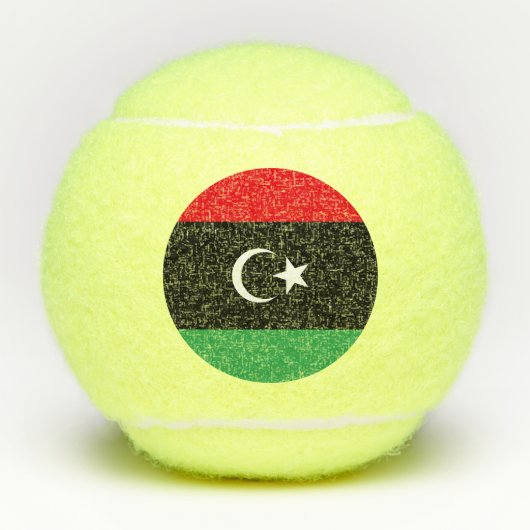 libysche Flagge Tennisbälle (Vorderseite)