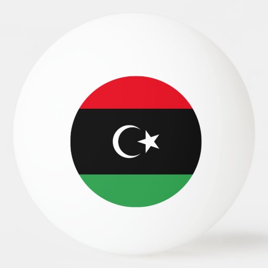 libysche Flagge Tischtennisball (Rückseite)