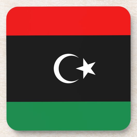 Libysche Flagge Untersetzer (Vorderseite)