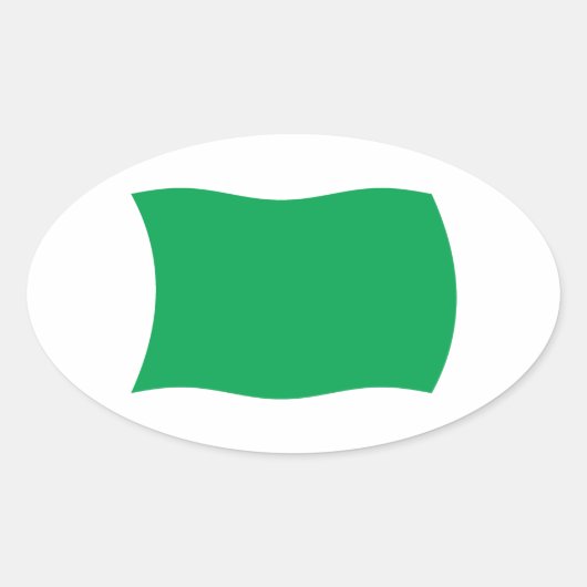 Libysche Flaggenmarke Ovaler Aufkleber (Vorderseite)
