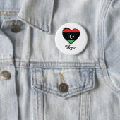 Libysche Flaggenstaaten Herz Stolz Libyer Priester Button (Beispiel)