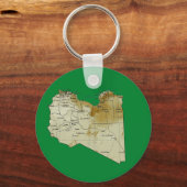 Libysche Karte Schlüsselanhänger (Vorderseite)