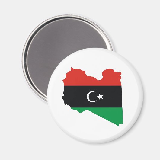 libysche Länderflaggenkarte Magnet (Vorderseite/Rückseite)