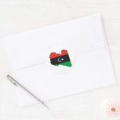 libysche Länderflaggenkarte Runder Aufkleber (Umschlag)