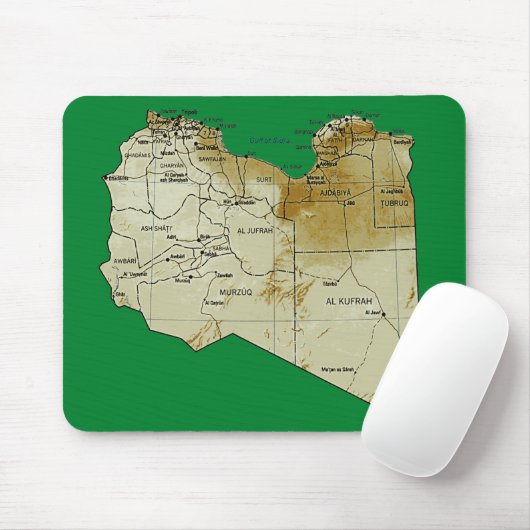 Libysche Landkarte Mousepad (Mit Mouse)