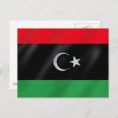 Libysche Unabhängigkeitsflagge - Protestflagge des Postkarte (Vorne/Hinten)