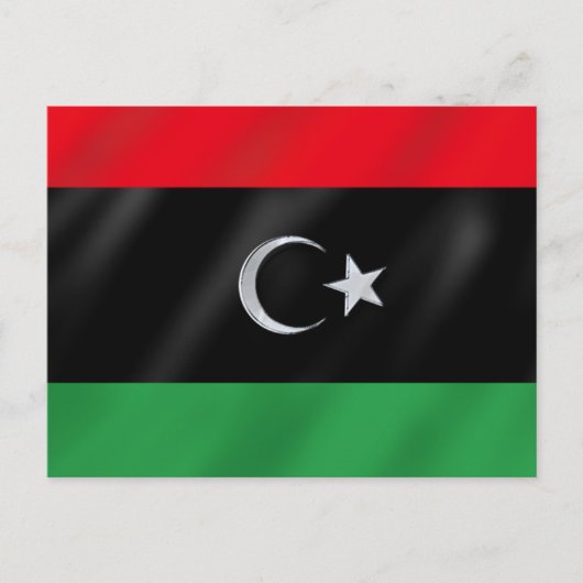 Libysche Unabhängigkeitsflagge - Protestflagge des Postkarte (Vorderseite)