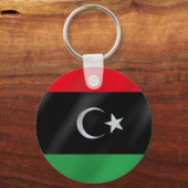 Libysche Unabhängigkeitsflagge - Protestflagge des Schlüsselanhänger (Vorderseite)