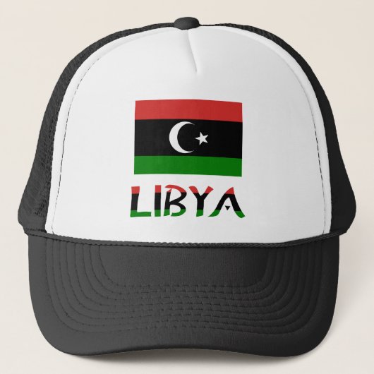 libysche und libysche Flagge Truckerkappe (Vorderseite)