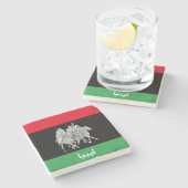 Libyscher Flaggenstein Untersetzer (Seitenansicht)