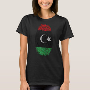 Libysches Flagge-Fingerabdruck Es ist in meiner DN T-Shirt