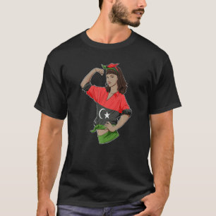 Libysches Mädchen als unzerbrechliches libysches E T-Shirt