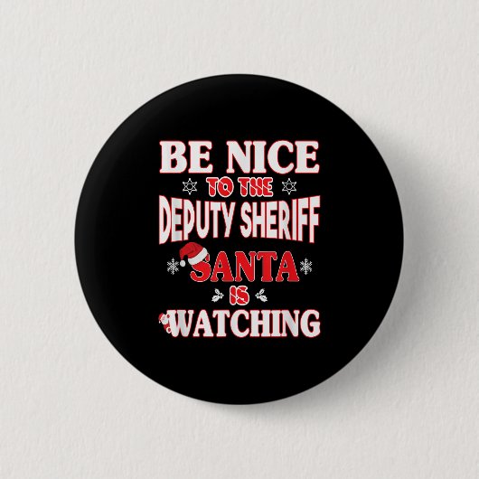 Lice Officer Shirt - For Christmas Deputy Sheriff_ Button (Vorderseite)
