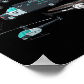 Lice Vehicles Cop Helicopter Toddlers Kids Women M Poster (Ecke)