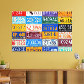 License Teller USA - Unsere farbenprächtige Geschi Leinwanddruck (Insitu (Wohnzimmer))