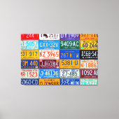 License Teller USA - Unsere farbenprächtige Geschi Leinwanddruck (Vorderseite)