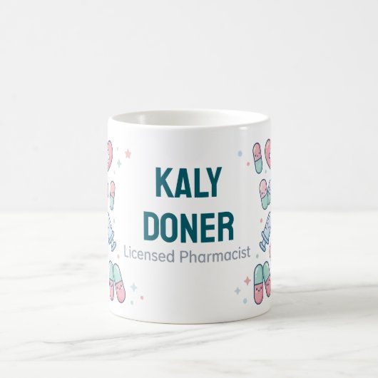 Licensed Pharmacist Personalized Mug | Cute Pharma Kaffeetasse (Mittel)