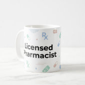 Licensed Pharmacist Personalized Mug | Modern ID B Kaffeetasse (Vorderseite Links)