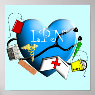 Licensed Practical Nurse Canvas ARt Print Poster