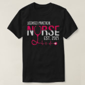 Licensed Practical Nurse Est 2021 LPN LVN Grad Stu T-Shirt (Design vorne)