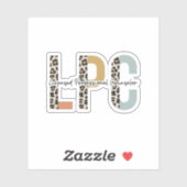 Licensed Professional Counselor, LPC Student Grad Aufkleber (Blatt)