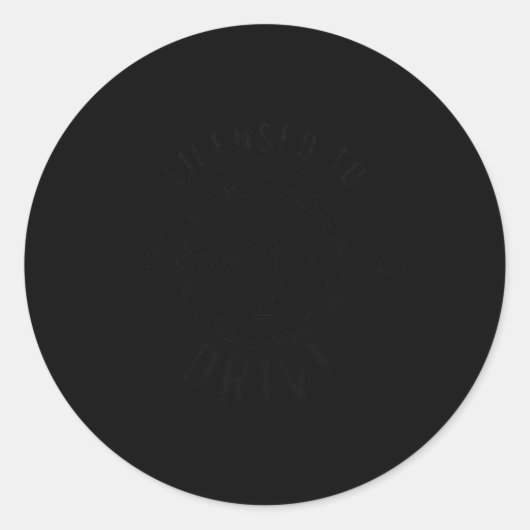 Licensed To Drive New Drivers License Est 2025 Runder Aufkleber (Vorderseite)