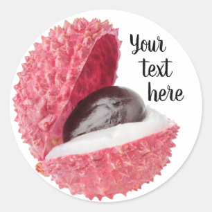 Lichee Frucht Runder Aufkleber