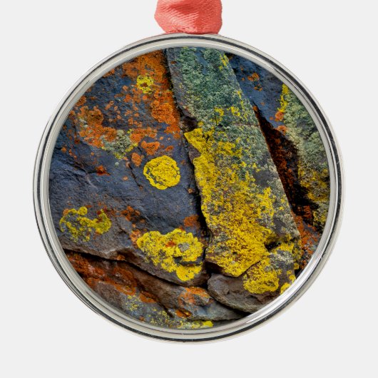 Lichen Covered Rocks Ornament Aus Metall (Vorne)