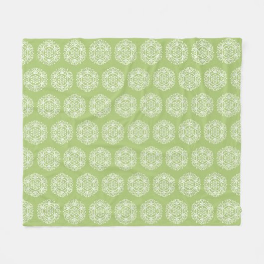 Lichen Mandala Fleecedecke (Vorderseite (Horizontal))