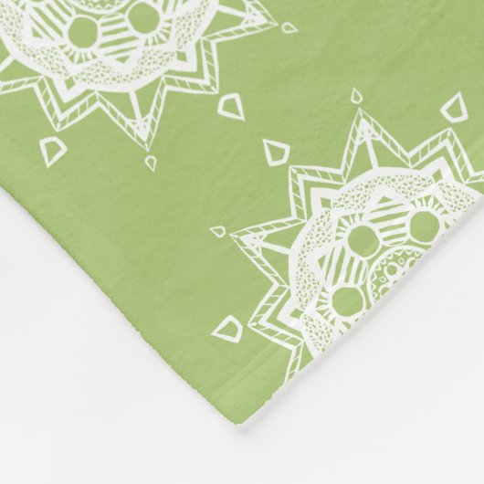 Lichen Mandala Fleecedecke (Ecke)