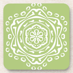 Lichen Mandala Getränkeuntersetzer