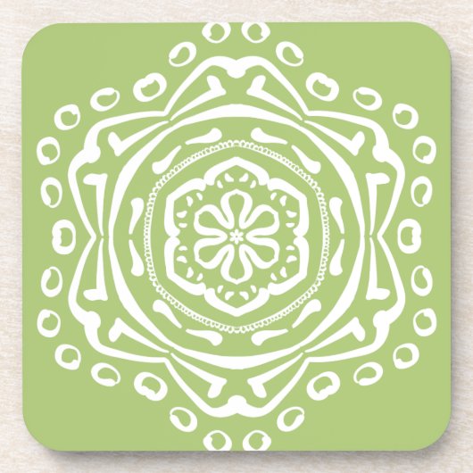 Lichen Mandala Getränkeuntersetzer (Vorderseite)