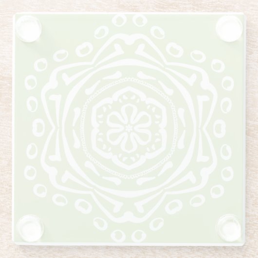 Lichen Mandala Glasuntersetzer (Rückseite)