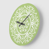 Lichen Mandala Große Wanduhr (Winkel)