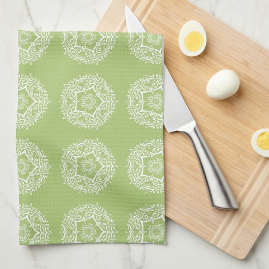 Lichen Mandala Küchentuch (Viertel Falte)