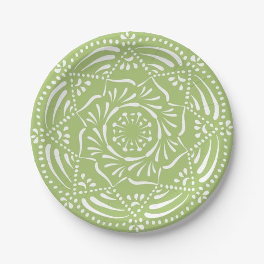 Lichen Mandala Pappteller (Vorderseite)