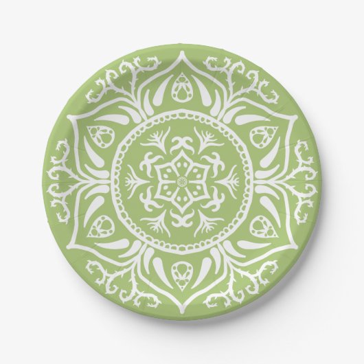 Lichen Mandala Pappteller (Vorderseite)