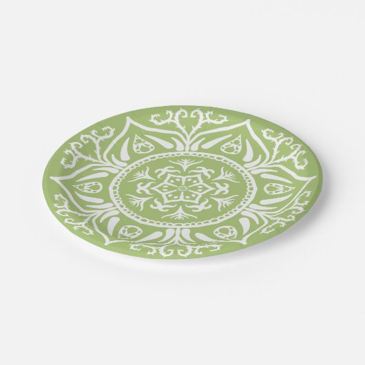 Lichen Mandala Pappteller (Schrägansicht)