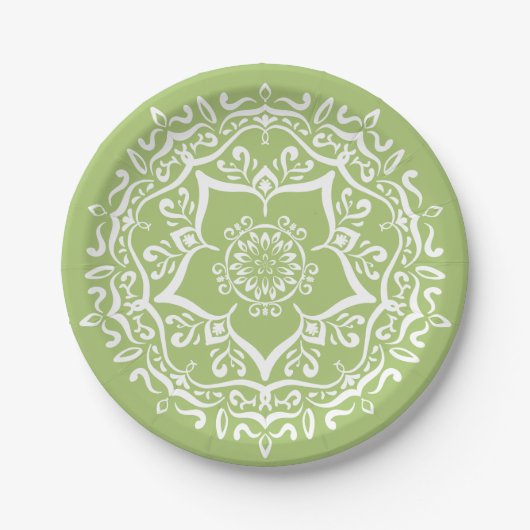 Lichen Mandala Pappteller (Vorderseite)