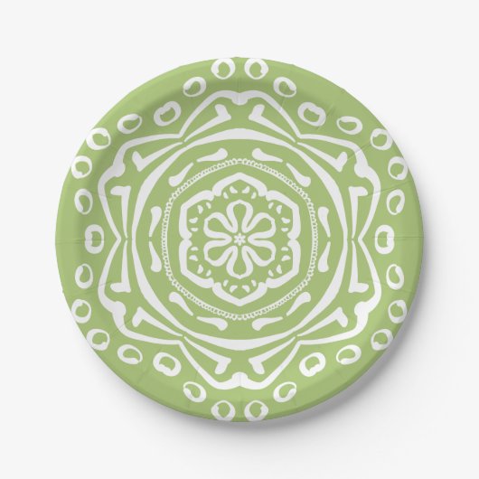Lichen Mandala Pappteller (Vorderseite)