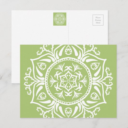 Lichen Mandala Postkarte (Vorne/Hinten)