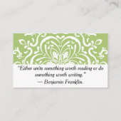 Lichen Mandala Visitenkarte (Rückseite)