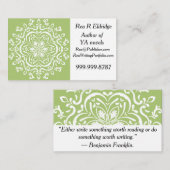 Lichen Mandala Visitenkarte (Vorne/Hinten)