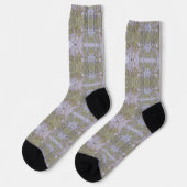 Lichen Moss Tree Bark Patterned Socken (Linkes Detail)