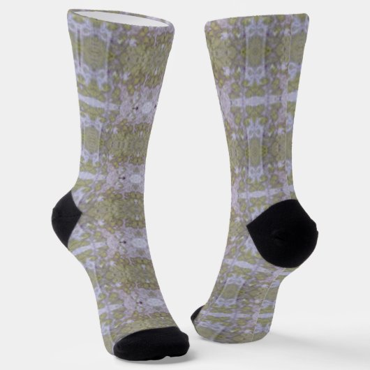 Lichen Moss Tree Bark Patterned Socken (Gewinkelt)