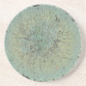 Lichen Mossy Circle Sandstein Untersetzer (Vorne)